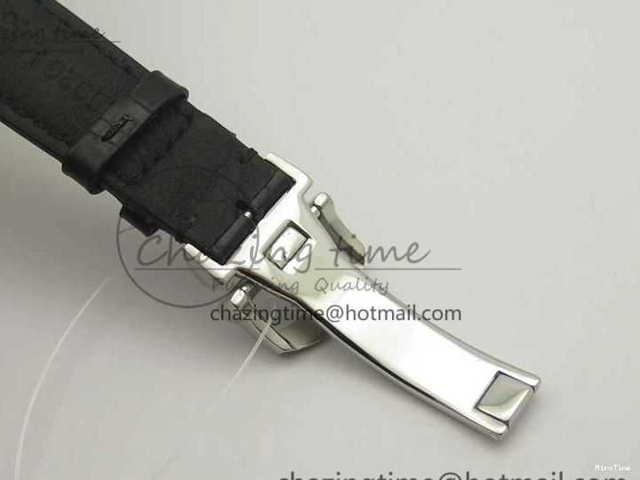 MIROTIME 0321 Portofino Automatic SS TWF 1:1 Best Edition Black Dial on Black Leather Strap A TravelReady 7199